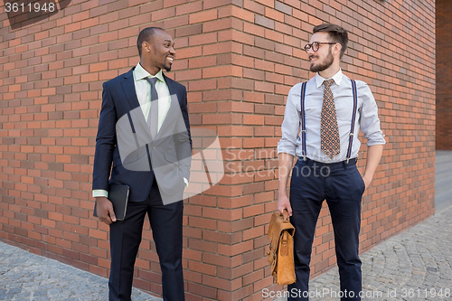 Image of Portrait of multi ethnic business team 