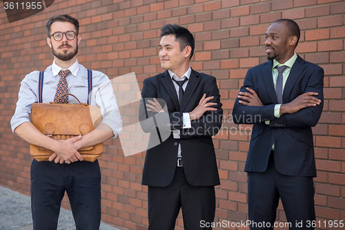 Image of Portrait of multi ethnic business team 