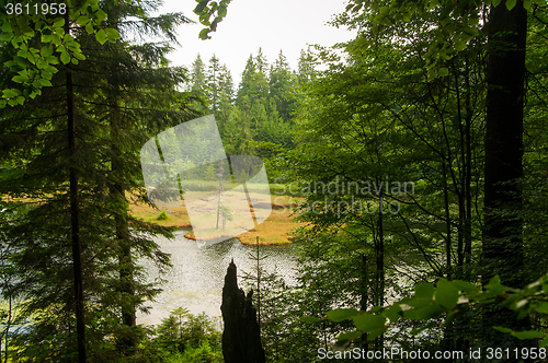 Image of Beautiful lake in  mountains