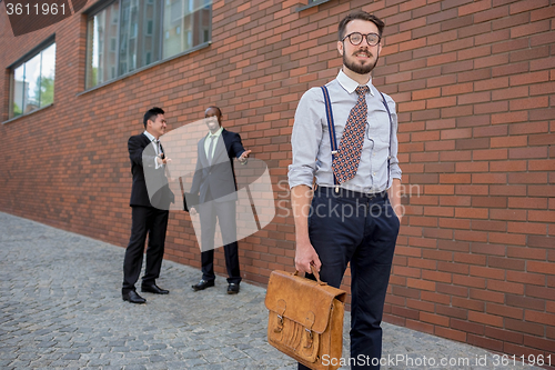 Image of Portrait of multi ethnic business team 