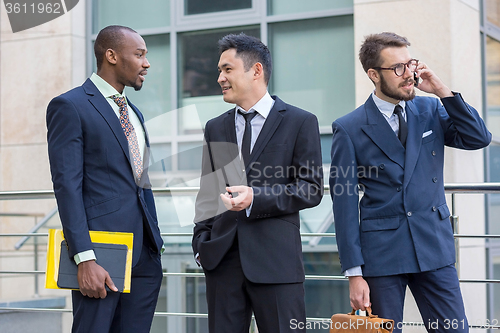 Image of Portrait of multi ethnic business team 