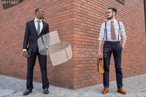 Image of Portrait of multi ethnic business team 