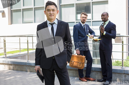 Image of Portrait of multi ethnic  business team 