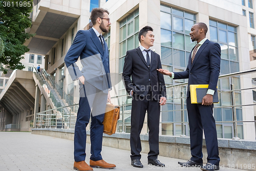 Image of Portrait of multi ethnic business team 