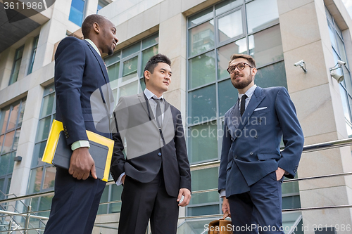 Image of Portrait of multi ethnic business team 