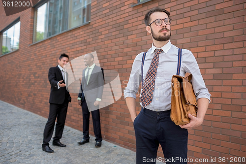 Image of Portrait of multi ethnic business team 