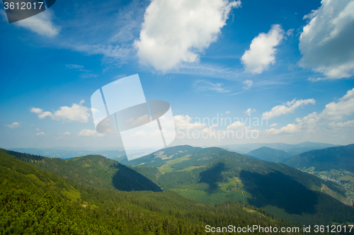 Image of Beautiful meadows on  mountains