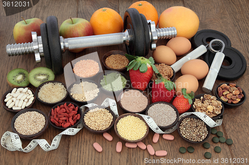 Image of Diet Health Food and Training Regime  