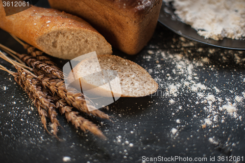 Image of Bread composition with wheats