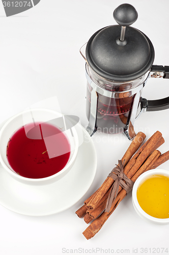 Image of berries tea closeup