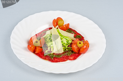 Image of Meat carpaccio at plate