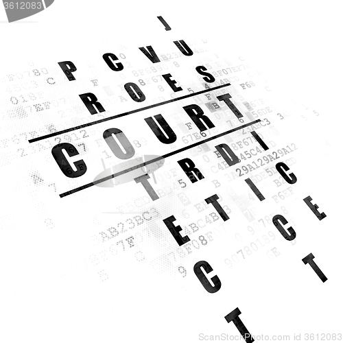 Image of Law concept: Court in Crossword Puzzle