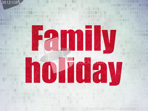 Image of Tourism concept: Family Holiday on Digital Paper background