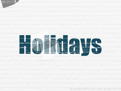 Image of Holiday concept: Holidays on wall background