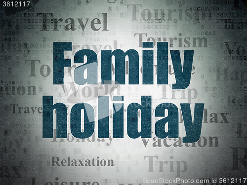 Image of Tourism concept: Family Holiday on Digital Paper background