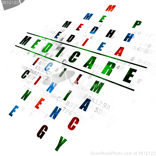 Image of Medicine concept: Medicare in Crossword Puzzle