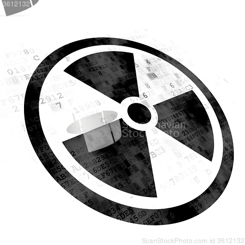 Image of Science concept: Radiation on Digital background