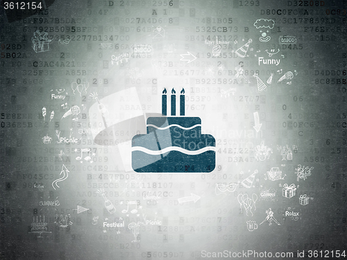 Image of Entertainment, concept: Cake on Digital Paper background