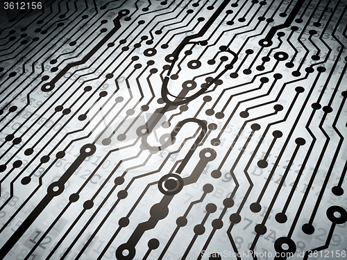 Image of Healthcare concept: circuit board with Stethoscope