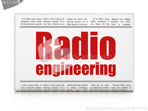 Image of Science concept: newspaper headline Radio Engineering