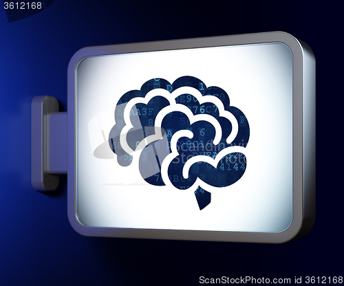 Image of Healthcare concept: Brain on billboard background