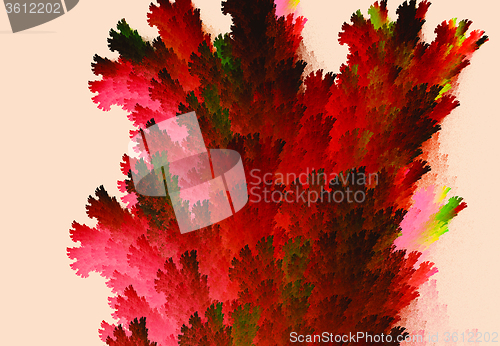 Image of Fractal image \"Glowing bouquet\" on a light background