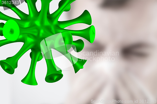 Image of Ill man with virus
