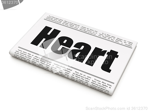 Image of Healthcare concept: newspaper headline Heart