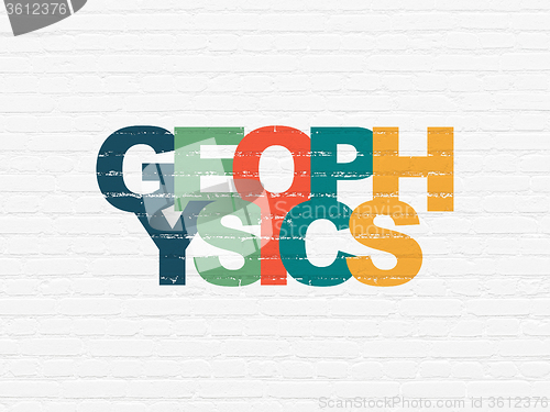 Image of Science concept: Geophysics on wall background