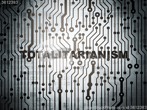 Image of Political concept: circuit board with Totalitarianism
