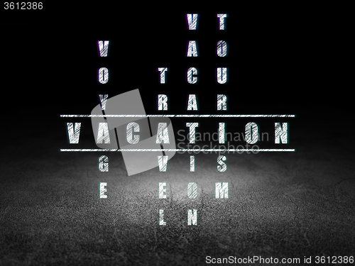 Image of Vacation concept: Vacation in Crossword Puzzle