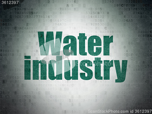 Image of Industry concept: Water Industry on Digital Paper background
