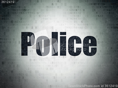 Image of Law concept: Police on Digital Paper background