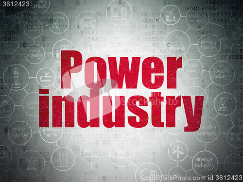 Image of Industry concept: Power Industry on Digital Paper background