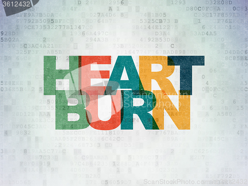 Image of Healthcare concept: Heartburn on Digital Paper background