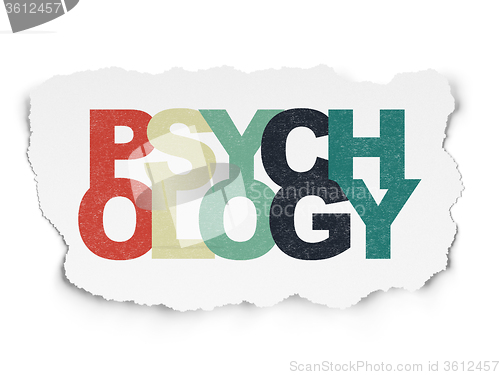 Image of Healthcare concept: Psychology on Torn Paper background