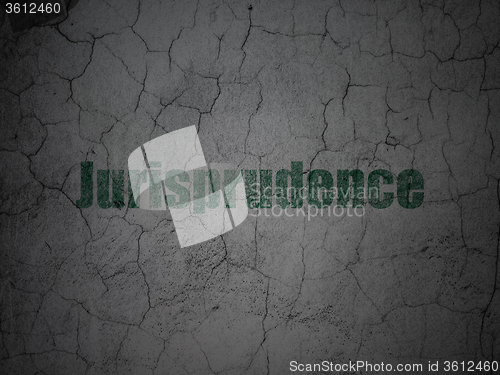 Image of Law concept: Jurisprudence on grunge wall background