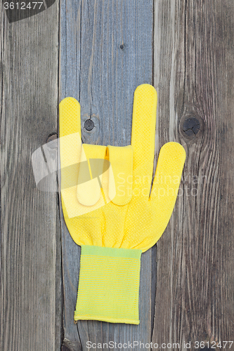 Image of yellow glove