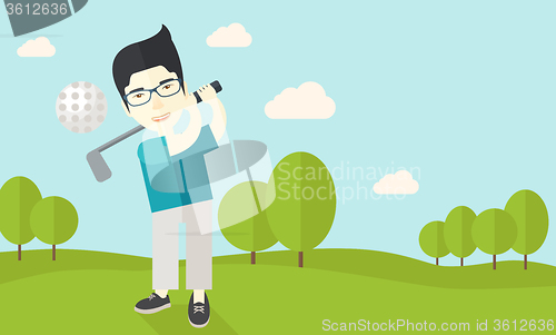 Image of Golf player on field.