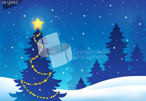 Image of Christmas tree silhouette topic 5