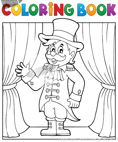 Image of Coloring book circus ringmaster theme 1