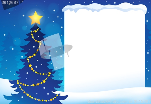 Image of Frame with Christmas tree topic 6