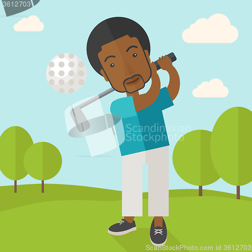 Image of Golf player on field.