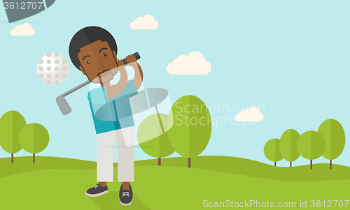 Image of Golf player on field.