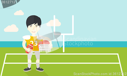 Image of Rugby player on stadium.