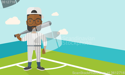 Image of Baseball player on field.