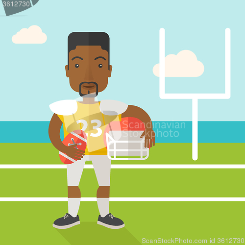 Image of Rugby player on stadium.