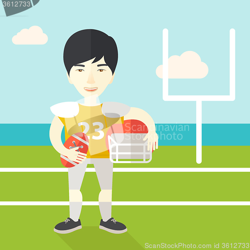 Image of Rugby player on stadium.