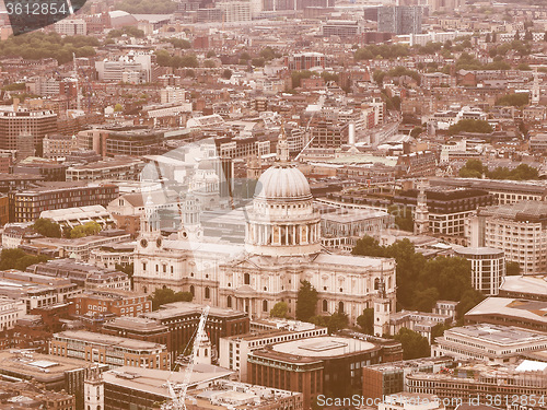 Image of Retro looking Aerial view of London