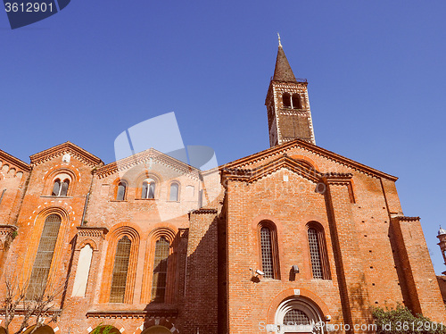 Image of Retro look Sant Eustorgio church Milan